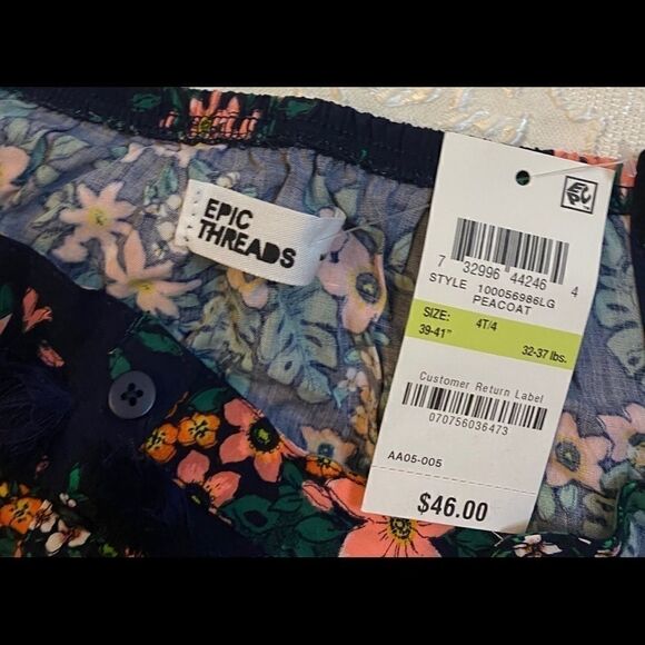 💥Epic threads girls super cute floral print jump suit size : 4 T - Picture 6 of 10